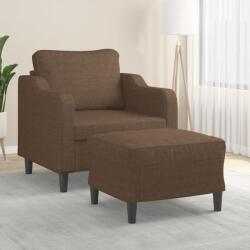 vidaXL Fotoliu canapea cu taburet, maro, 60 cm, material textil GartenMobel Dekor (3201130) Canapea