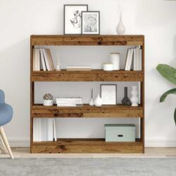 vidaXL Dulap pentru carti Lemn vechi 100 x 30 x 103 cm Lemn compozit GartenMobel Dekor (862724) Biblioteca