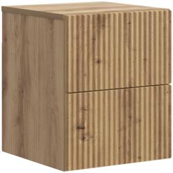 vidaXL Dulap de noapte suspendat cu 2 sertare, stejar artizanal, 33x34, 5x40 cm (898483)