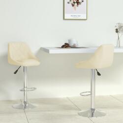 vidaXL Scaune de bar, 2 buc. , crem, piele ecologica GartenMobel Dekor (335183)