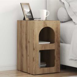 vidaXL Noptiera Stejar Artizanal 29.5 x 35 x 50 cm Lemn compozit GartenMobel Dekor (891242)
