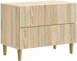 vidaXL Noptiera stejar sonoma cu 2 sertare, 62 x 34, 5 x 48 cm, lemn prelucrat (894547)