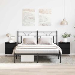 vidaXL Set 2 noptiere cu 2 sertare, stejar negru, 40 x 35 x 50 cm (863487)