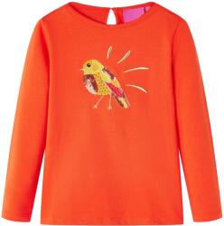 vidaXL Tricou de copii cu maneci lungi, portocaliu închis, 104 GartenMobel Dekor (13645)