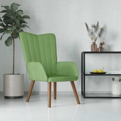 vidaXL Scaun de relaxare, verde deschis, catifea GartenMobel Dekor (327658)