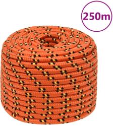 vidaXL Franghie de barca, portocaliu, 12 mm, 250 m, polipropilena GartenMobel Dekor (152673)