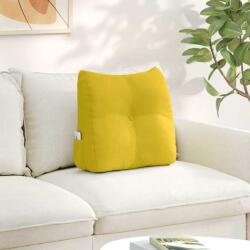 vidaXL Perna pentru spate Galben 45 x 24 x 50 cm Catifea GartenMobel Dekor (42014378)