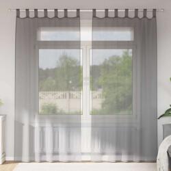 vidaXL Perdele voal cu bucle 2 buc Gri închis 140x225 cm GartenMobel Dekor (4102273)