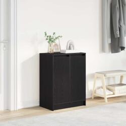 vidaXL Dulap Pantofi Stejar Negru 57x34x76 cm Lemn prelucrat GartenMobel Dekor (861869) Pantofar