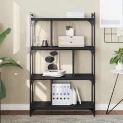 vidaXL Biblioteca cu 4 niveluri, negru, 76x32x123 cm, lemn prelucrat GartenMobel Dekor (833935) Biblioteca
