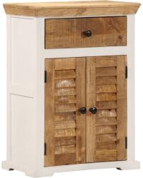 vidaXL Dulap, alb si maro, 55x30x73 cm, lemn masiv mango brut GartenMobel Dekor (4009374) Comoda