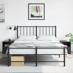 vidaXL Noptiere, 2 buc. , negru, 34, 5x39x44 cm, otel GartenMobel Dekor (841752)
