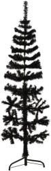 vidaXL Jumatate brad de Craciun subtire cu suport, negru, 120 cm GartenMobel Dekor (344574)