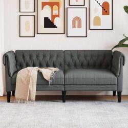 vidaXL Canapea Chesterfield Gri închis 182.5 x 74.5 x 74.5 cm tesatura GartenMobel Dekor (42013008) Canapea