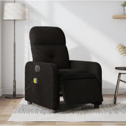 vidaXL Fotoliu electric de masaj rabatabil, negru, textil GartenMobel Dekor (3206788)