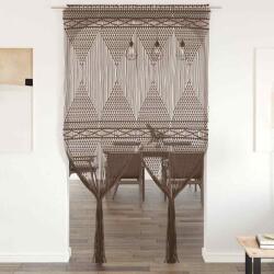 vidaXL Perdea macrame, gri taupe, 140 x 240 cm, bumbac GartenMobel Dekor (323984)