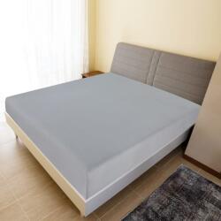 vidaXL Cearsaf de pat cu elastic, gri, 140x200 cm, bumbac GartenMobel Dekor (136204) Lenjerie de pat