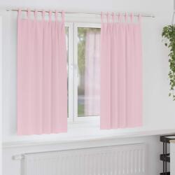 vidaXL Perdele Opaque cu Inel 2 pcs Roz bebe 175 x 140 cm Poliester GartenMobel Dekor (4107629)