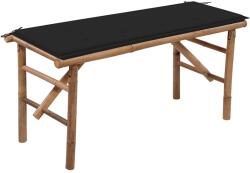 vidaXL Banca de gradina pliabila cu perna, 118 cm, bambus GartenMobel Dekor (3063856)
