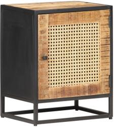vidaXL Noptiera, 40x30x50 cm, lemn de mango brut si trestie naturala GartenMobel Dekor (323140)
