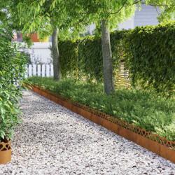 vidaXL Borduri pentru gazon 10 pcs Ruginit 103 x 0, 05 x 22 cm GartenMobel Dekor (874846)