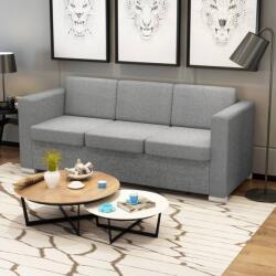 vidaXL Canapea textila pentru 3 persoane, Gri deschis GartenMobel Dekor (243581) Canapea