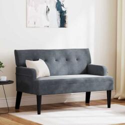 vidaXL Banca Chesterfield Gri închis 112 x 65.5 x 75 cm Catifea GartenMobel Dekor (42019287)