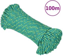 vidaXL Franghie de barca, verde, 4 mm, 100 m, polipropilena GartenMobel Dekor (152700)