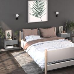 vidaXL Noptiere de perete cu montaj pe perete, 2 buc. , gri beton GartenMobel Dekor (810962)