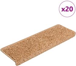 vidaXL Covorase pentru scari, 20 buc. , 65x21x4 cm, bej, cu margini dreptunghiulare GartenMobel Dekor (3365853) Covor