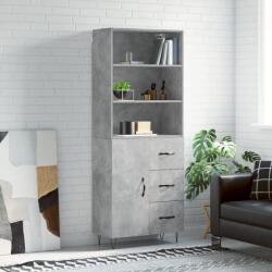 vidaXL Dulap înalt, gri beton, 69, 5x34x180, lemn compozit GartenMobel Dekor (3189441) Comoda