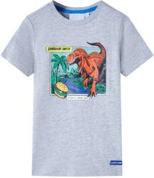 vidaXL Tricou pentru copii, gri, 128 GartenMobel Dekor (12247)