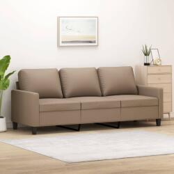 vidaXL Canapea cu 3 locuri, cappuccino, 180 cm, piele ecologica GartenMobel Dekor (359146) Canapea