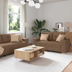vidaXL Canapea 3 pcs Maro 221 x 80 x 80 cm Material textil din in GartenMobel Dekor (3324632) Canapea