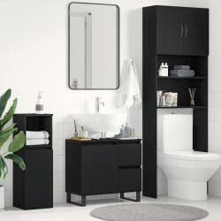 vidaXL Dulap pentru Chiuveta de Baie Stejar Negru 65 x 33 x 60 cm GartenMobel Dekor (862892)