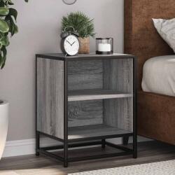 vidaXL Noptiera gri Sonoma 40x31x50 cm lemn prelucrat si metal GartenMobel Dekor (848705)