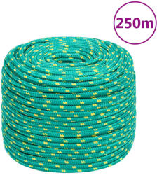 vidaXL Franghie de barca, verde, 10 mm, 250 m, polipropilena GartenMobel Dekor (152721)