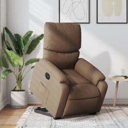 vidaXL Fotoliu electric rabatabil cu ridicare, maro, textil GartenMobel Dekor (3204852)
