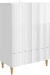 vidaXL Bufet Alb foarte lucios 66 x 34, 5 x 95 cm Lemn prelucrat GartenMobel Dekor (894669) Comoda