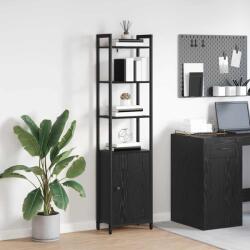 vidaXL Dulap pentru carti Stejar Negru 40 x 24 x 161 cm Lemn compozit GartenMobel Dekor (883850) Biblioteca