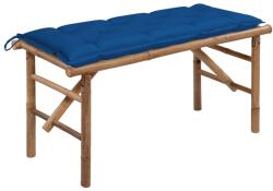 vidaXL Banca de gradina pliabila cu perna, 118 cm, bambus GartenMobel Dekor (3063874)