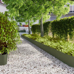 vidaXL Borduri de gazon 20 buc verde masline otel laminat la rece GartenMobel Dekor (860175)