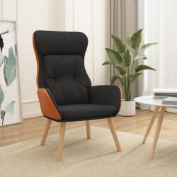 vidaXL Scaun de relaxare, negru, textil si PVC GartenMobel Dekor (341307)