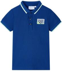 vidaXL Tricou polo pentru copii, albastru închis, 128 GartenMobel Dekor (12437)