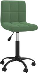 vidaXL Scaun de bucatarie pivotant, verde închis, catifea GartenMobel Dekor (3087599)
