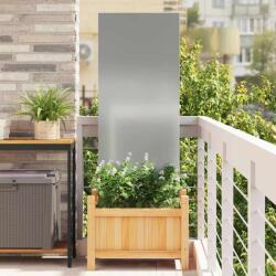vidaXL Ecran de intimitate pentru gradina argintiu 50x140 cm din otel galvanizat (876292)