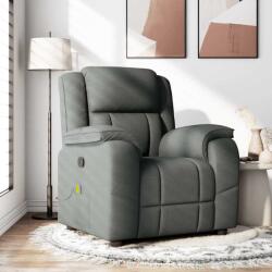 vidaXL Fotoliu de masaj rabatabil, gri închis, material textil GartenMobel Dekor (4015711)