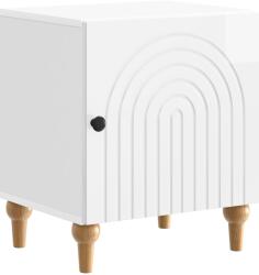 vidaXL Noptiera alb lucios cu 1 usa, 43x34, 5x50 cm, design modern (894113)