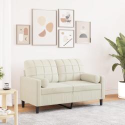 vidaXL Canapea cu 2 locuri cu pernute, crem, 120 cm, catifea GartenMobel Dekor (3278217) Canapea