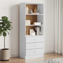 vidaXL Biblioteca cu sertare „ALTA, alb, 60x35x142 cm, lemn masiv pin GartenMobel Dekor (353952) Biblioteca